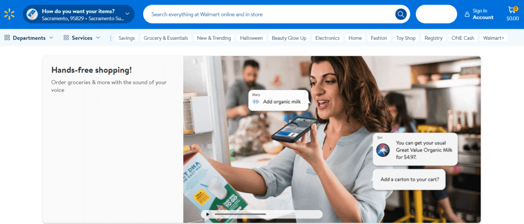 wallmart voice shopping