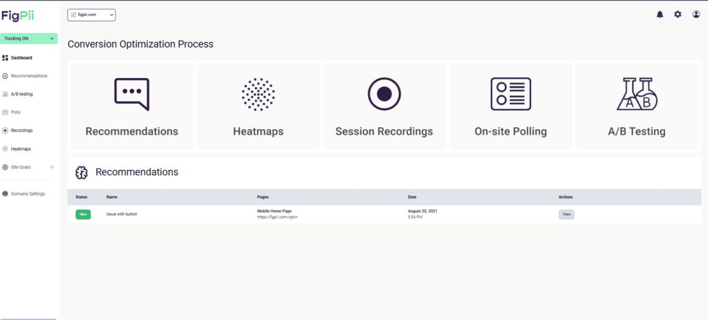 figpii dashboard