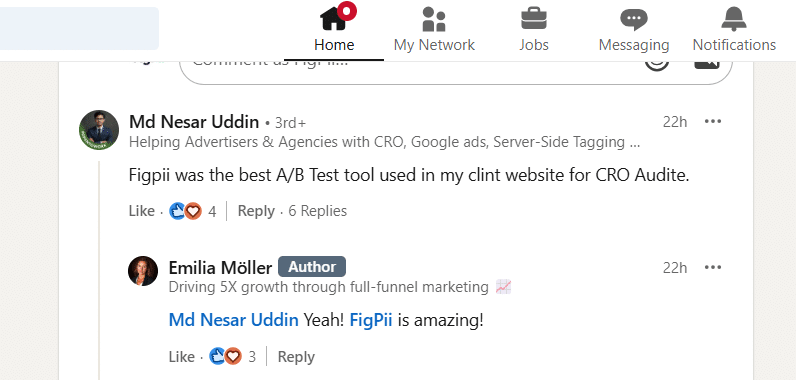 linkedin review for figpii