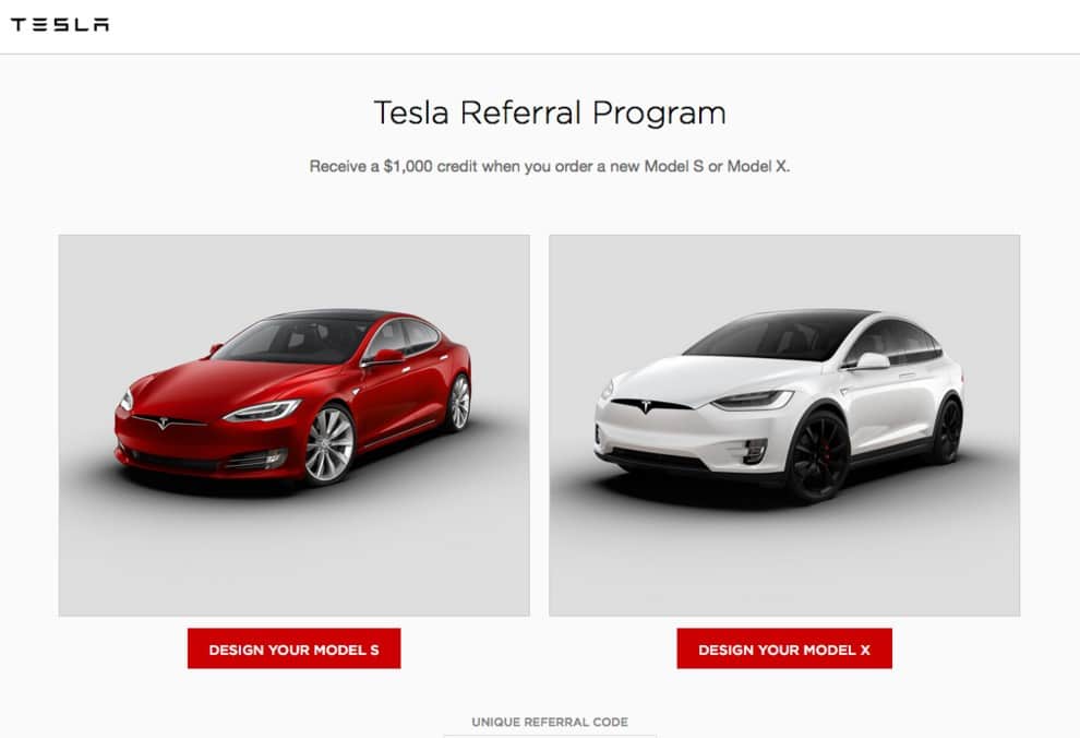 tesla's referral program